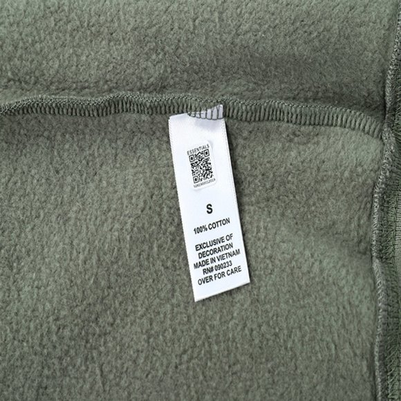 Fear Of God Essentials Fleece Zip Green Hoodie - Picture 8 of 14